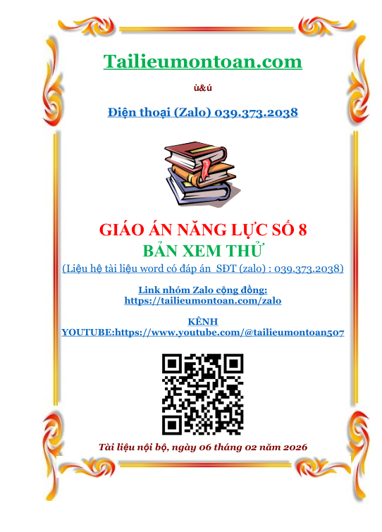 Giáo án năng lực số toán lớp 8